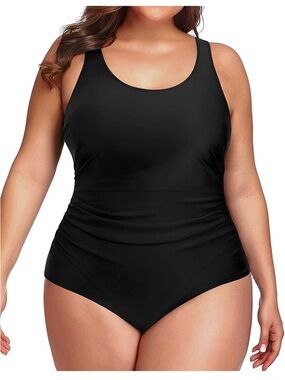 Plus Size One Piece Swimsuit Tummy Control Athletic XL. 2076/12-1
